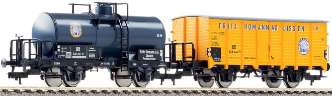 Set of 2 freight cars "Fritz Homann AG"<br /><a href='images/pictures/Fleischmann/80410.jpg' target='_blank'>Full size image</a>